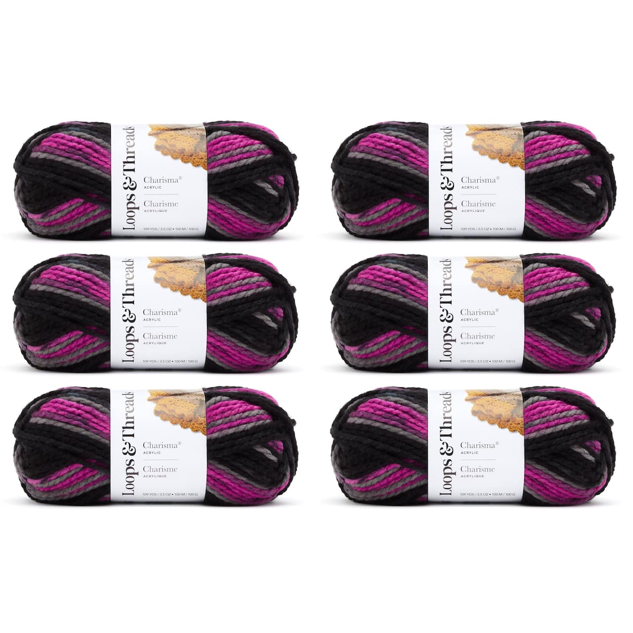 6 Pack: Charisma® Yarn by Loops & Threads®